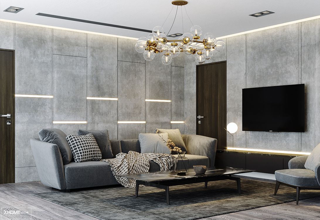 Thiết kế nội thất phòng khách với nguồn cảm hứng tối giản hiện đại